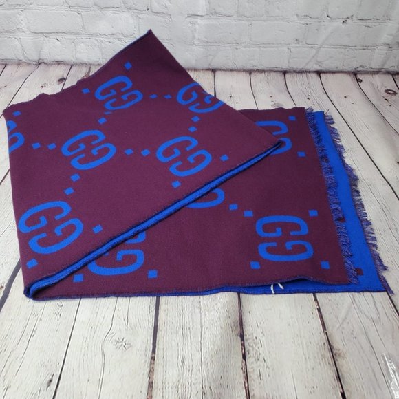 Gucci GG Jacquard Wool Scarf - Picture 2 of 5